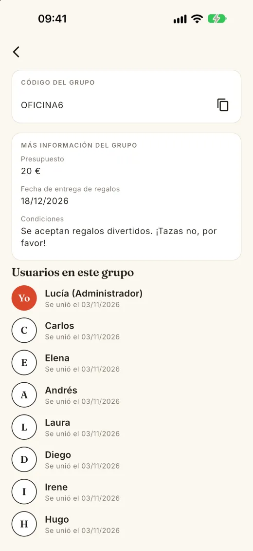 Un grupo antes del sorteo