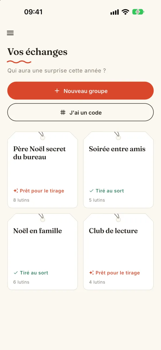 Vos groupes