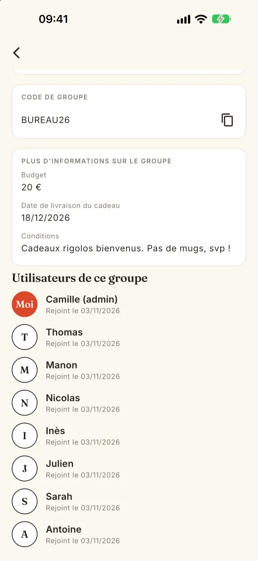 Un groupe avant le tirage